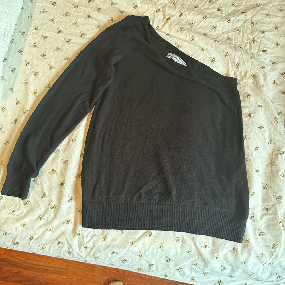 Black One-Shoulder Sweater Abercrombie & Fich M